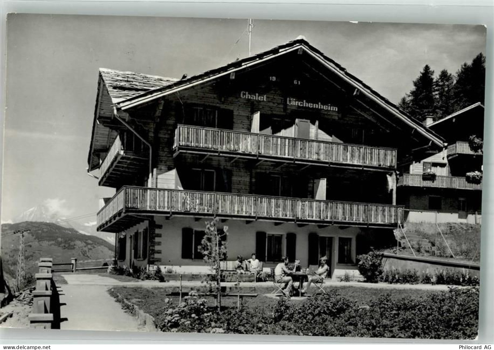 3925 Grächen 1969 Foto AK Pension Lärchenheim - 38186419