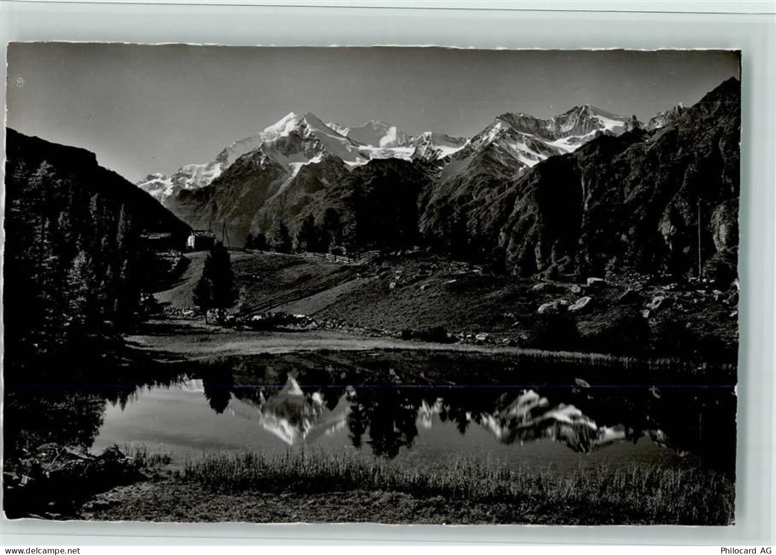 3925 Grächen - Grächensee mit Weisshornkette - 11060192