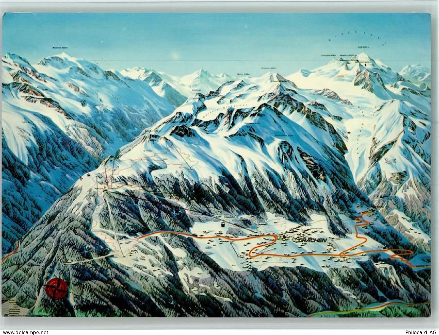 3925 Grächen - Karte Skigeboet - 40109326