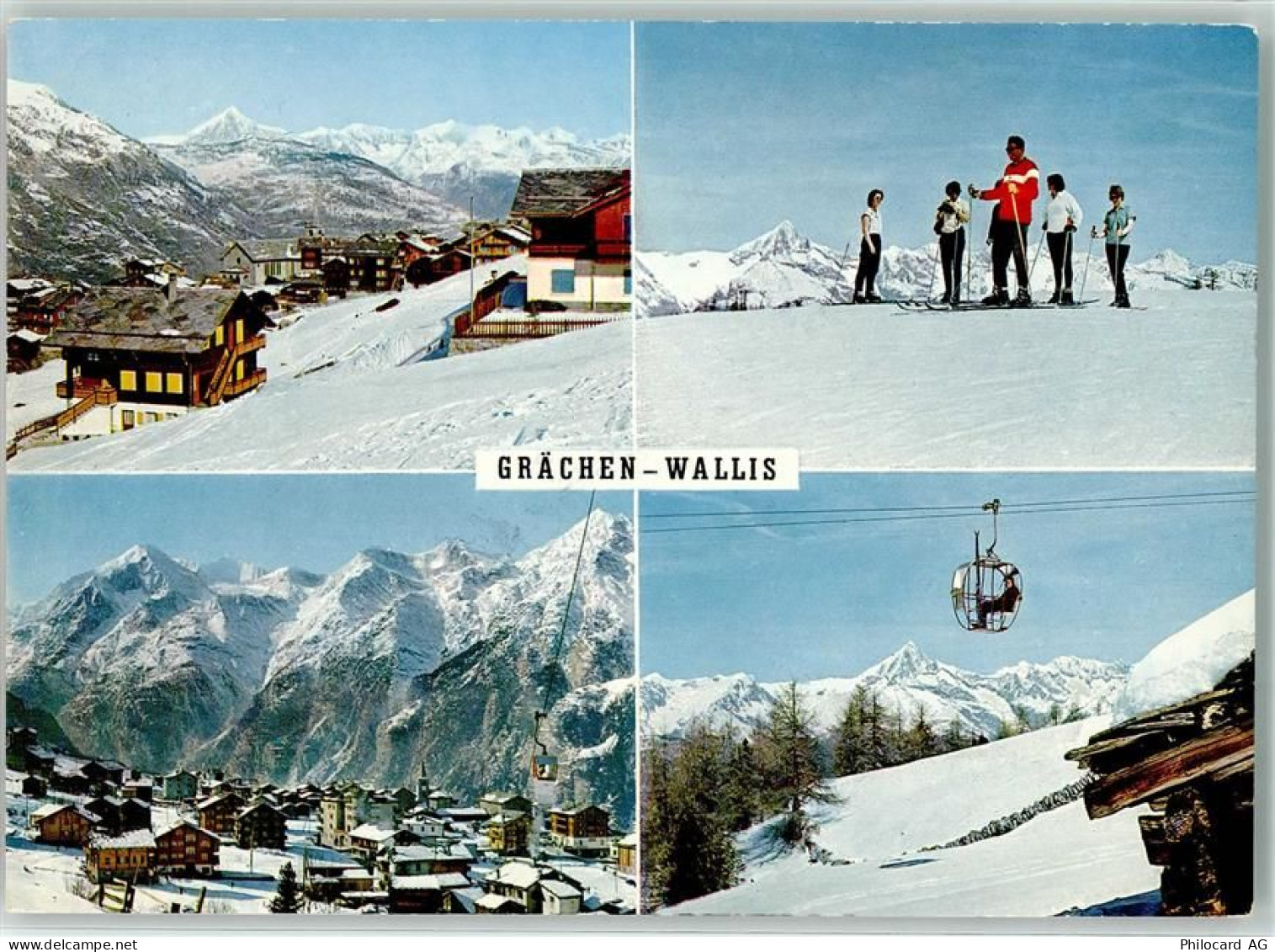 3925 Grächen - Sesselbahn Skilehrer mit Schülern - 39373964