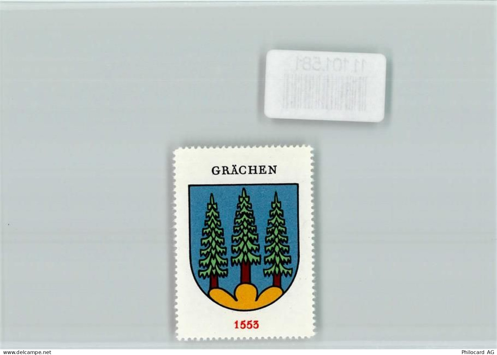 3925 Grächen - Vignette Wappen Kaffee Hag ca 1920-1940 - 11101581