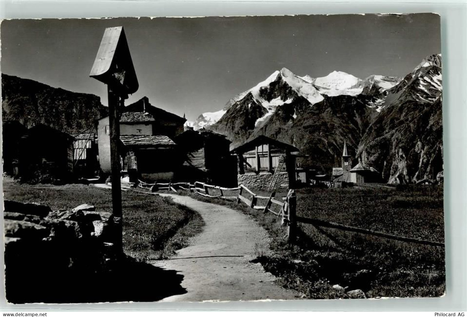 3925 Grächen - Weisshorn Bieshorn Brunegghorn Wegkreuz - 10602196