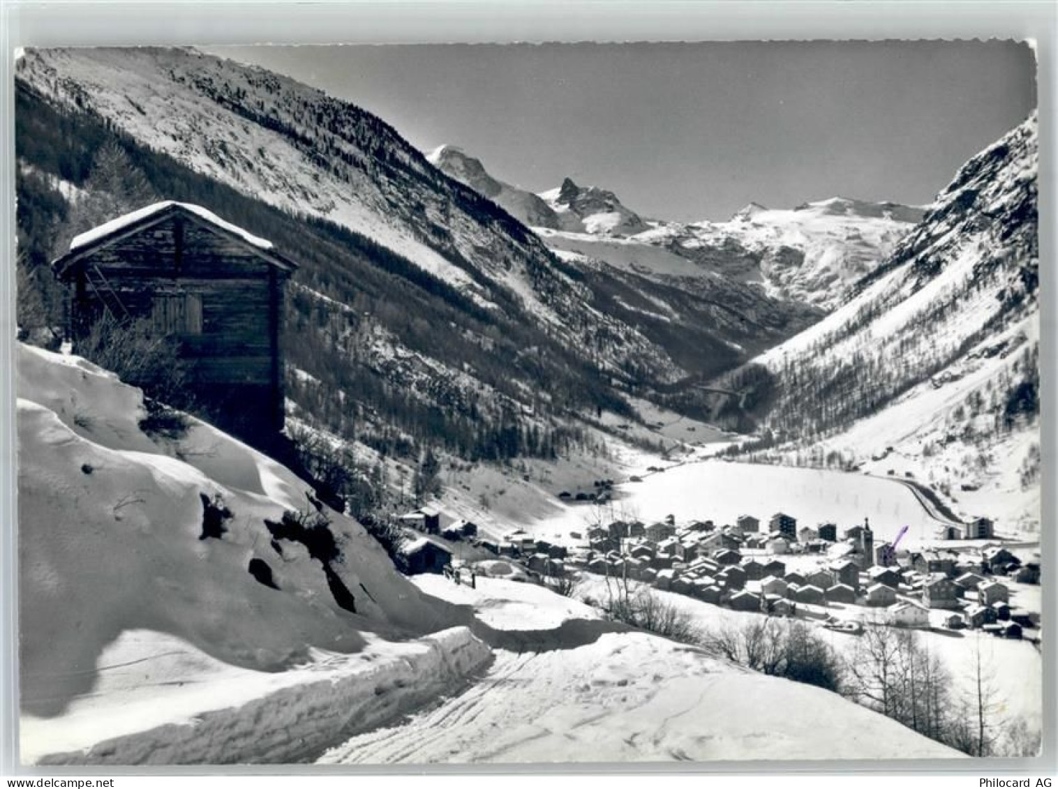 3929 Täsch Winter Breithorn kleines Matterhorn - 51796671
