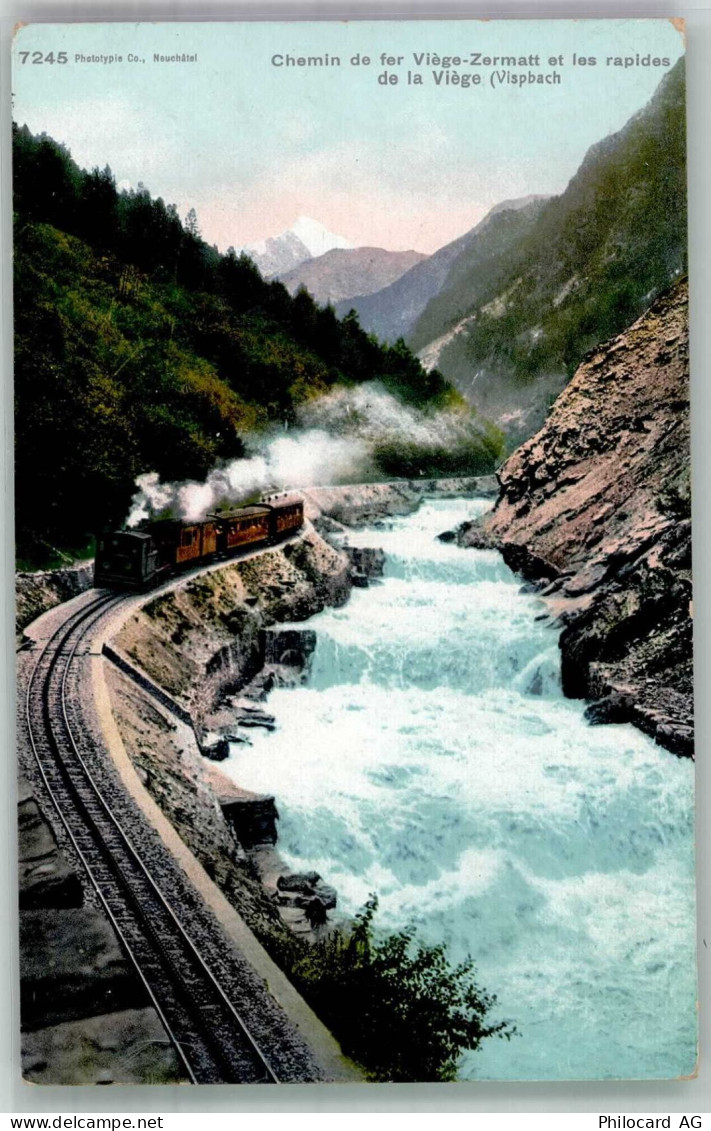 3930 Visp Viège Foto AK Eisenbahn Viege-Zermatt - 14021417