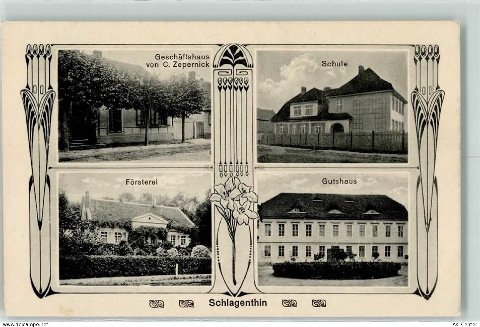 39307 O3281 Schlagenthin - Geschäftshaus C. Zepernick Schule Försterei G... - 13605694