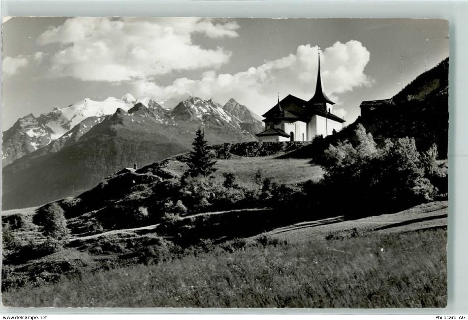 3934 Zeneggen - Kirche mit Mischabelgruppe - 10282412