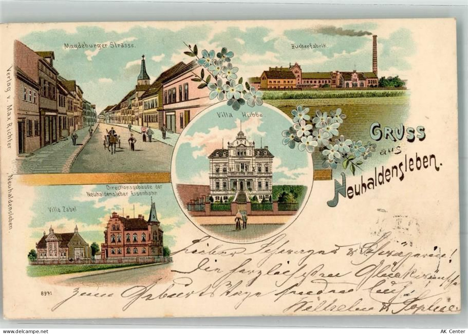 39340 O3240 Neuhaldensleben OT Haldensleben 1900 Lithographie Villa Hubb... - 13653854