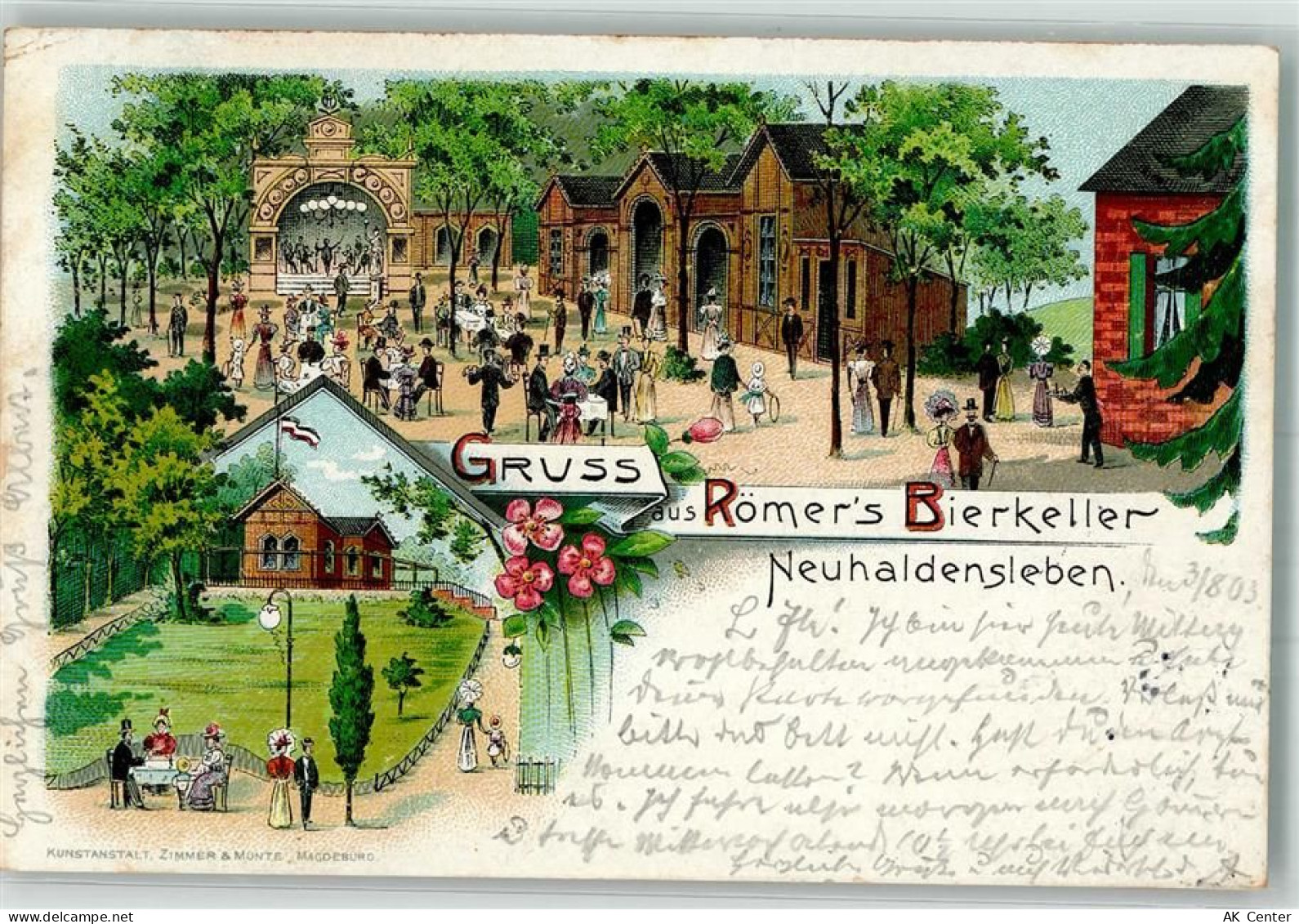 39340 O3240 Neuhaldensleben OT Haldensleben 1903 Lithographie Gasthaus R... - 13653882