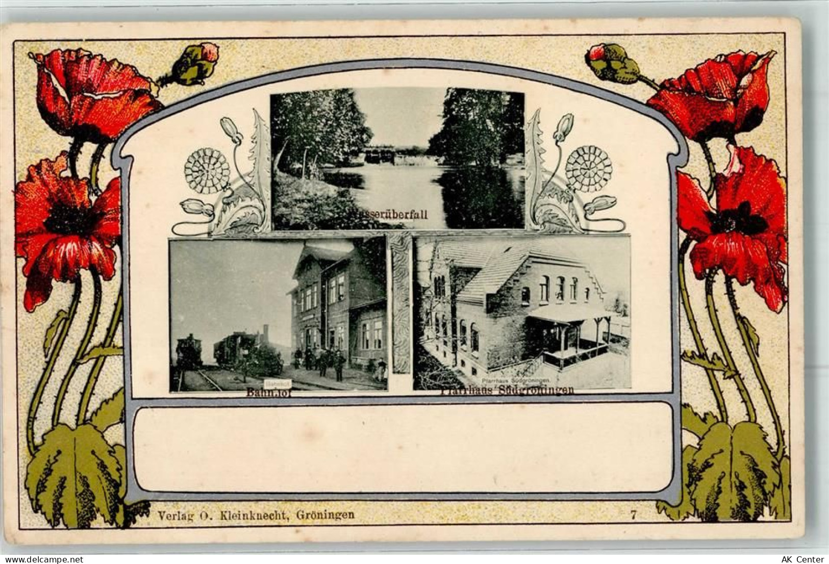 39397 O3233 Gröningen b Oschersleben - Wasserüberfall Bahnhof Pfarrhaus ... - 13622426