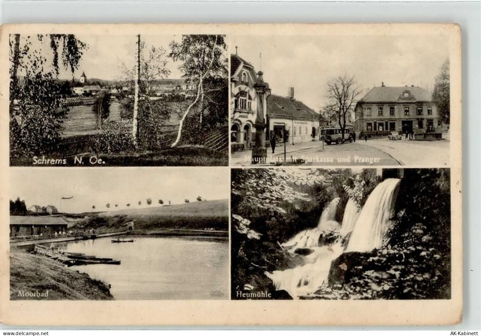 3943 Schrems - Hauptplatz Sparkasse Pranger Omnibus Wasserfall Moorbad... - 52049346
