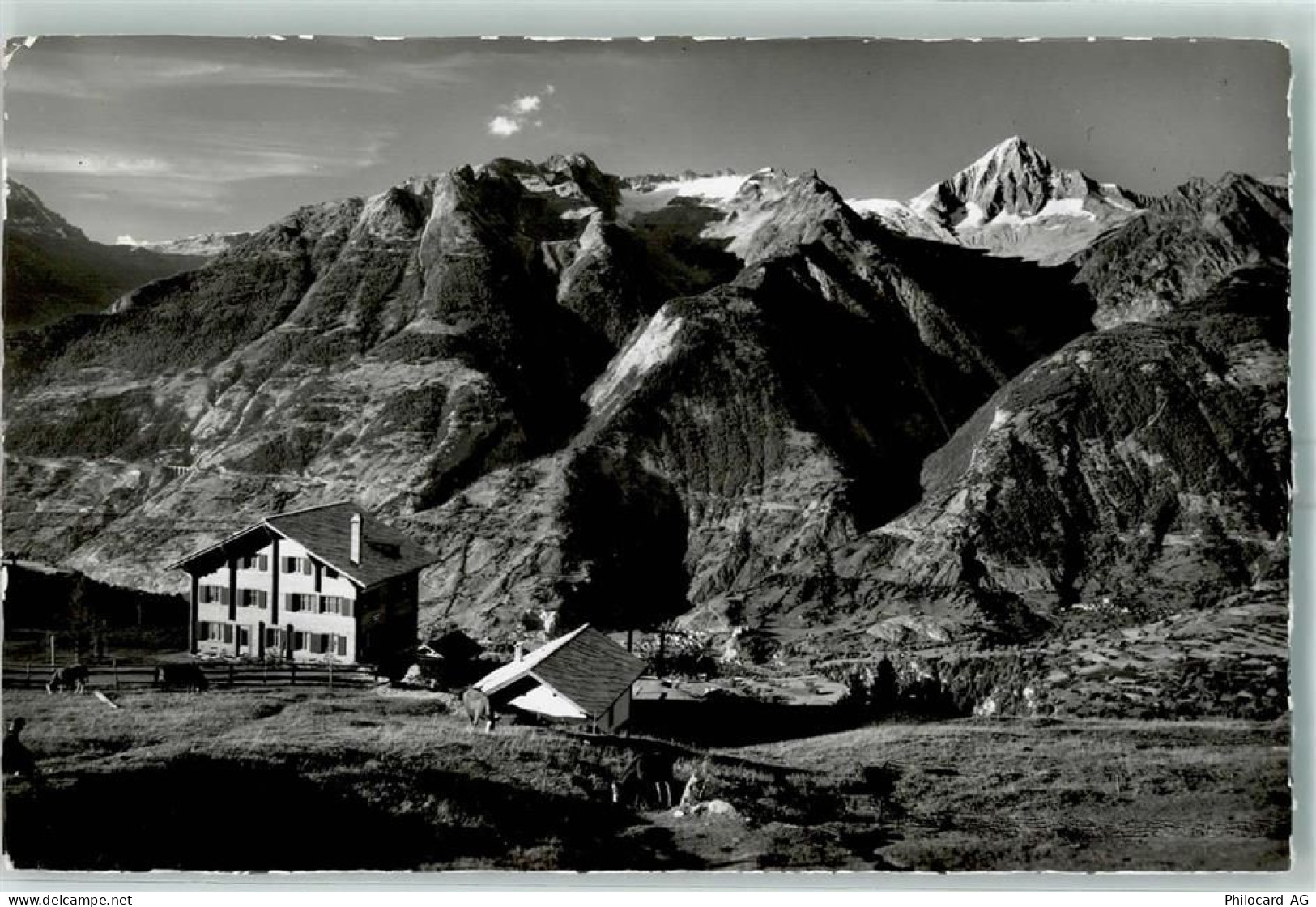 3944 Unterbäch VS 1955 - Brandalp Hotel Alpenrösli Bietschhorn - 10395340