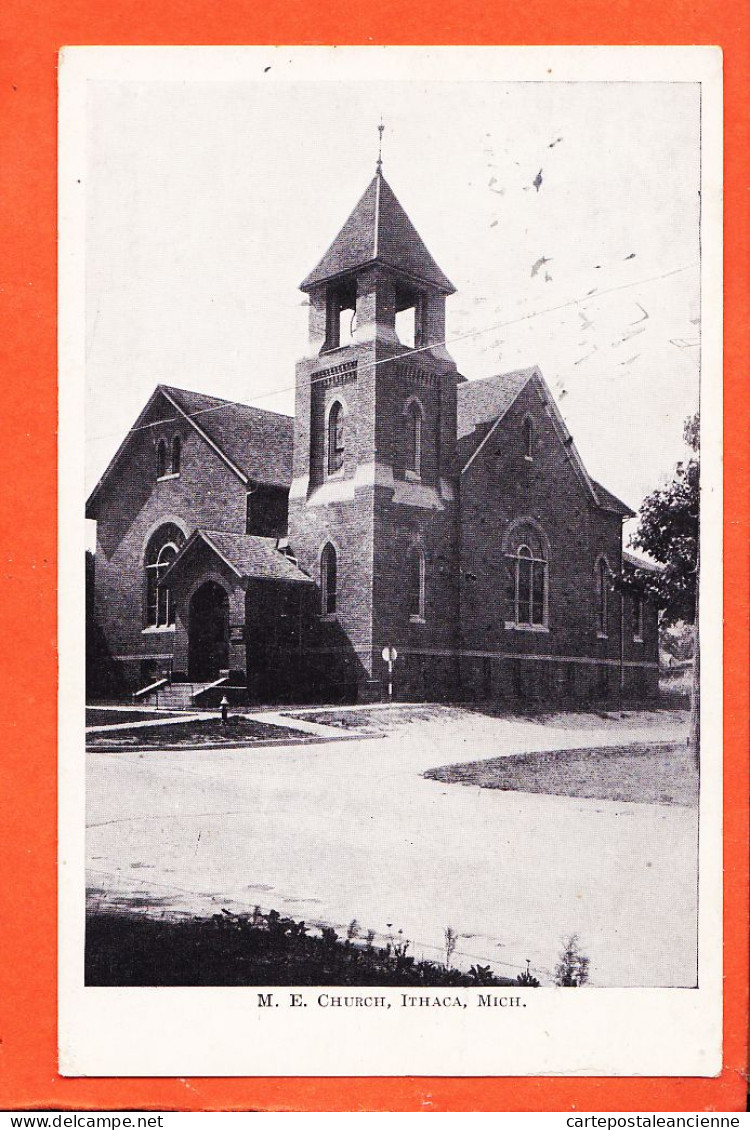39440 ️ Rare  ITHACA  MI - Michigan USA ◉ Methodist Episcopal Church M E 1910s ◉ PAULDING Ohio