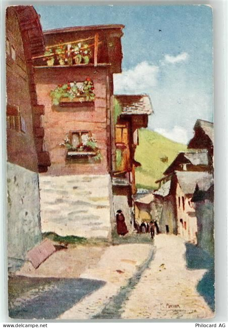 3961 Grimentz Künstlerkarte sign. F. Portier - 52020624