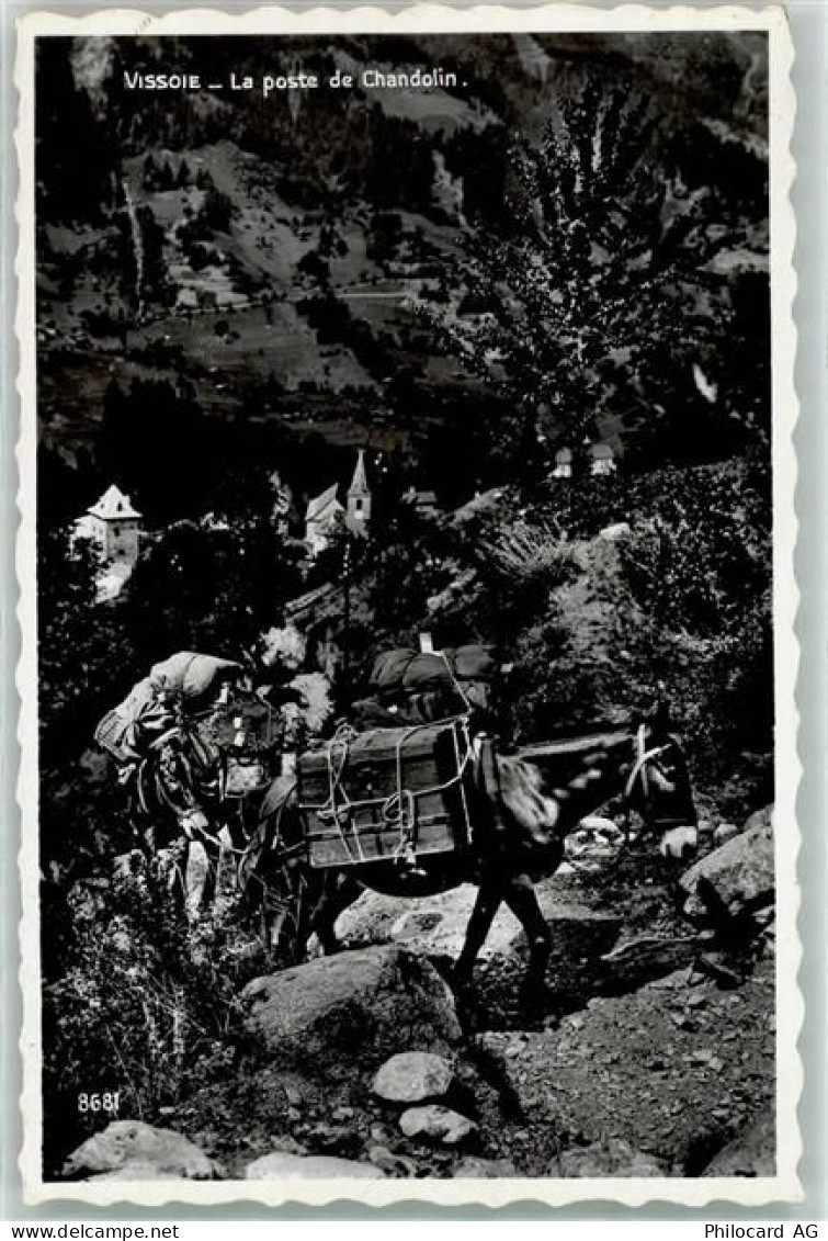 3961 Vissoie Soussillon - La poste de Chandolin Esel - 13900650