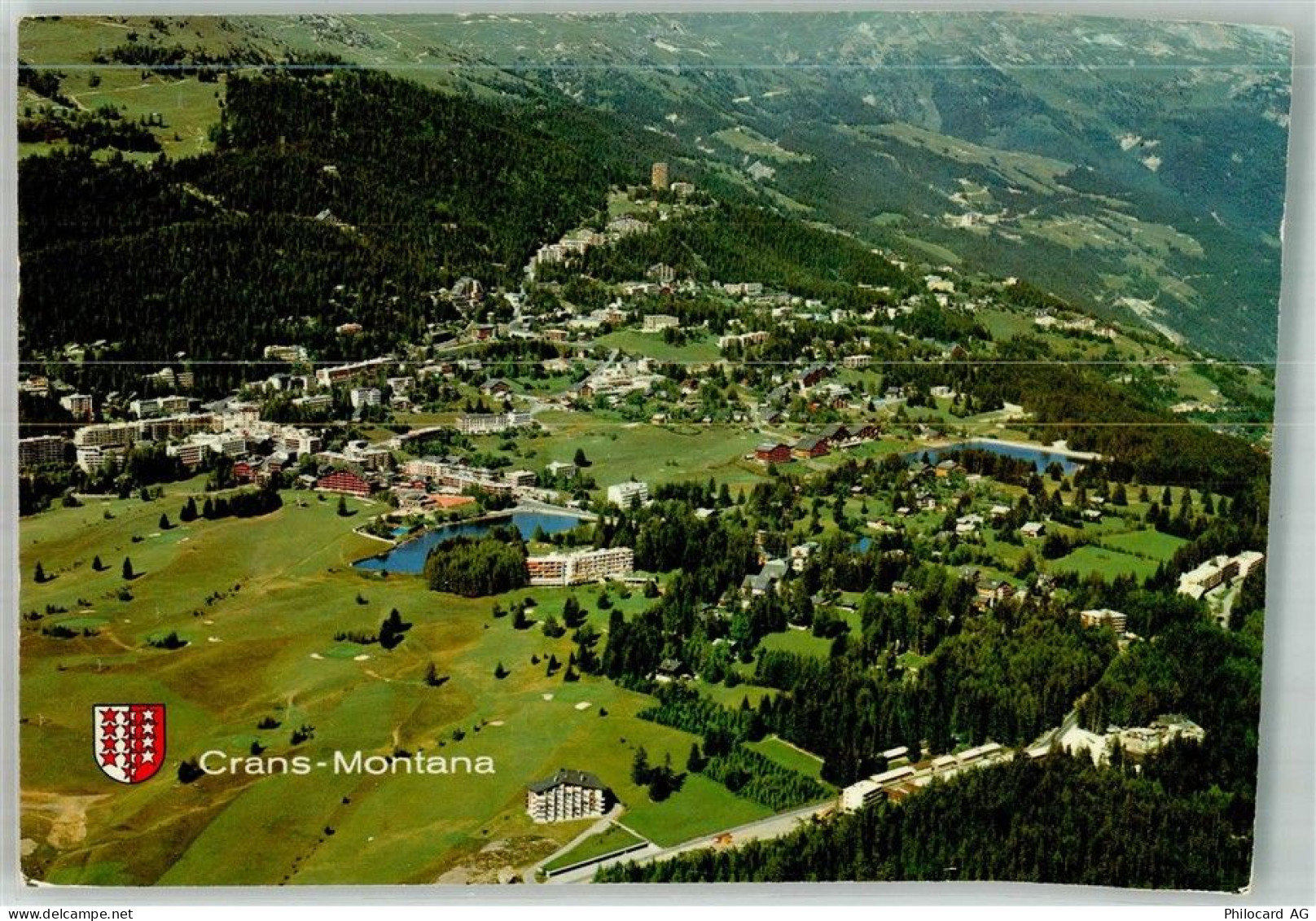 3963 Montana 1983 Foto AK Fliegeraufnahme Crans-Montana - 38255903
