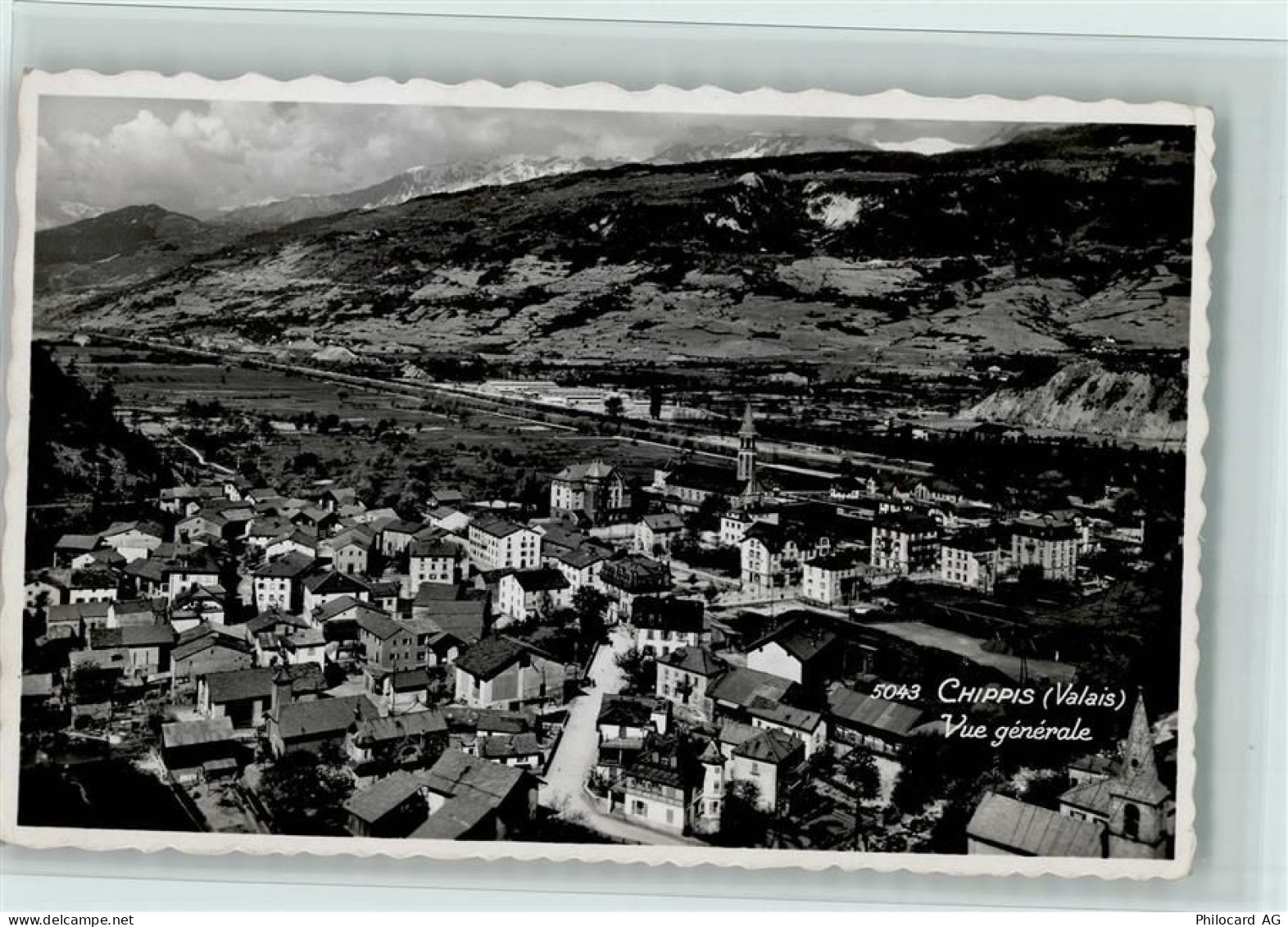 3965 Chippis 1944 Foto AK Teiansicht,Verlag A.C.F. Nr. 940 - 13070206