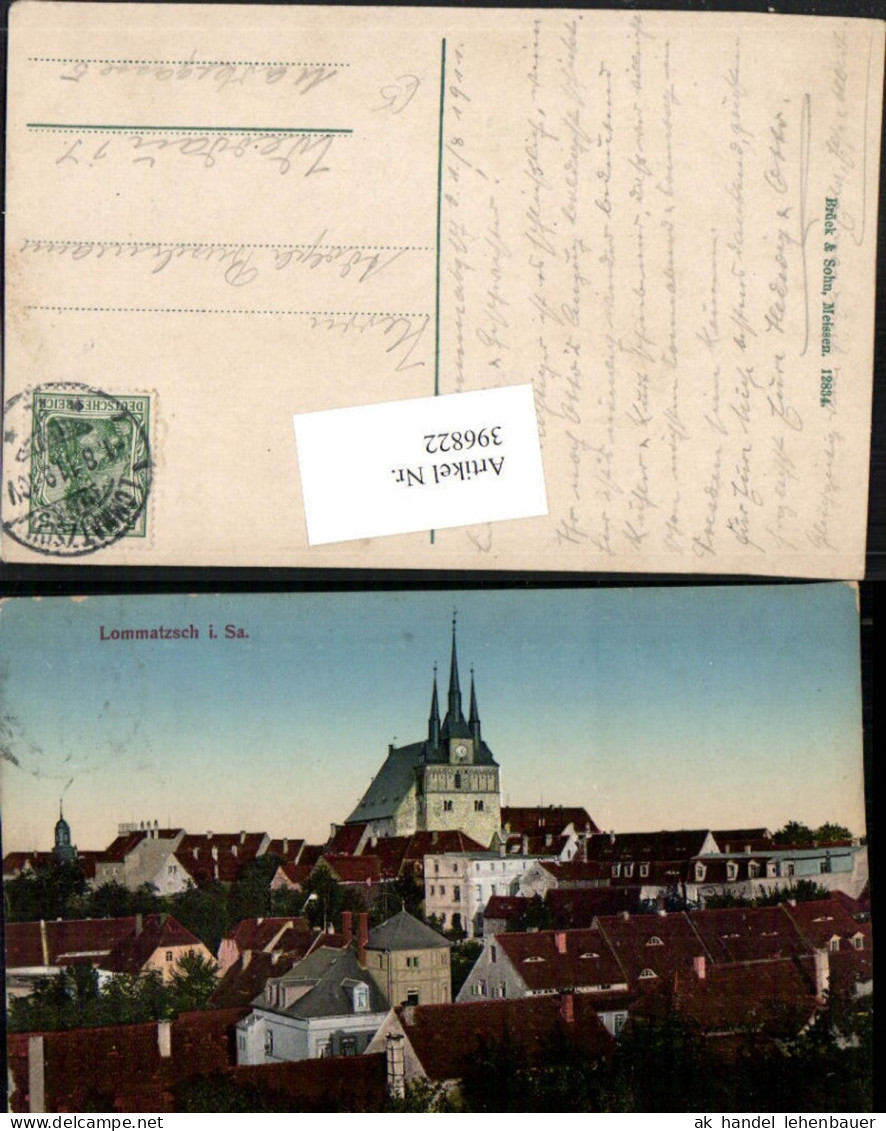 396822,Lommatzsch in Sachsen Teilansicht Kirche