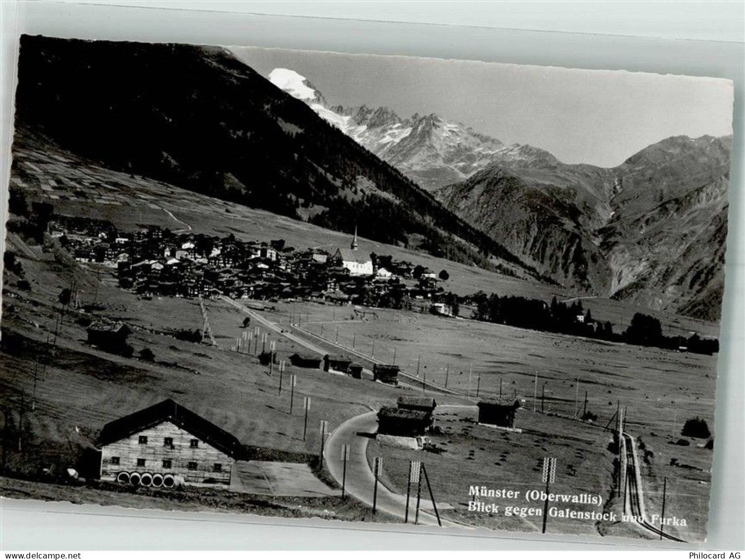 3985 Münster VS 1957 Foto AK Oberwallis - 38212103