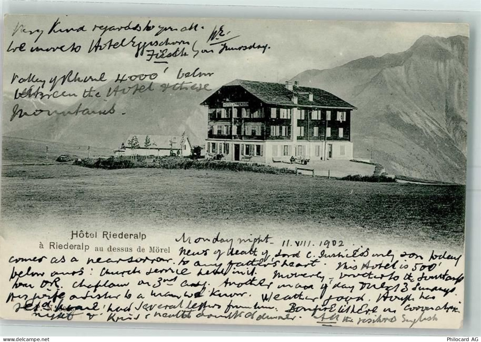 3987 Riederalp 1902 - Hotel Riederalp au dessus Mörel - 13172901