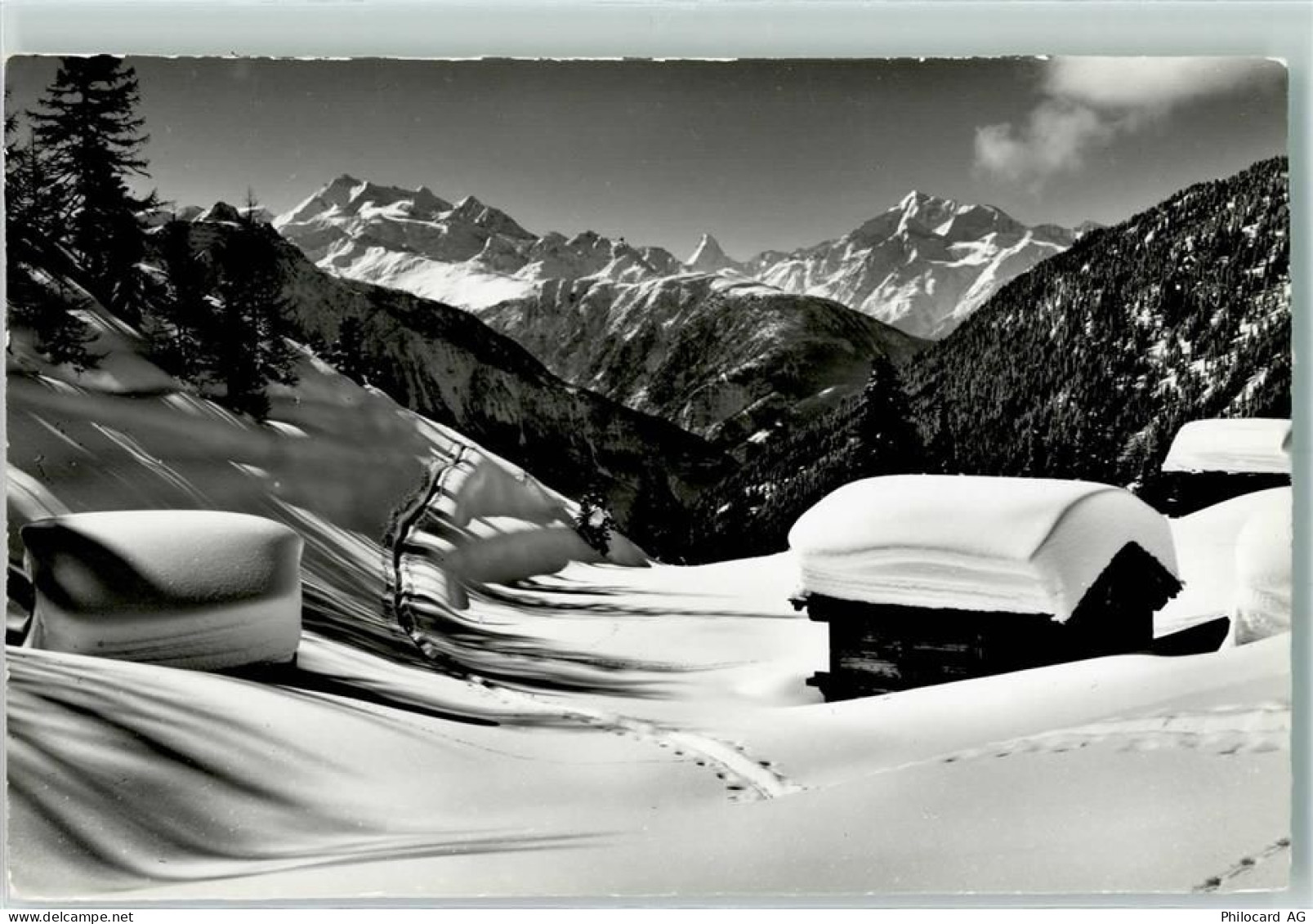 3987 Riederalp - Mischabel Matterhorn Weisshorn Winter - 10280319