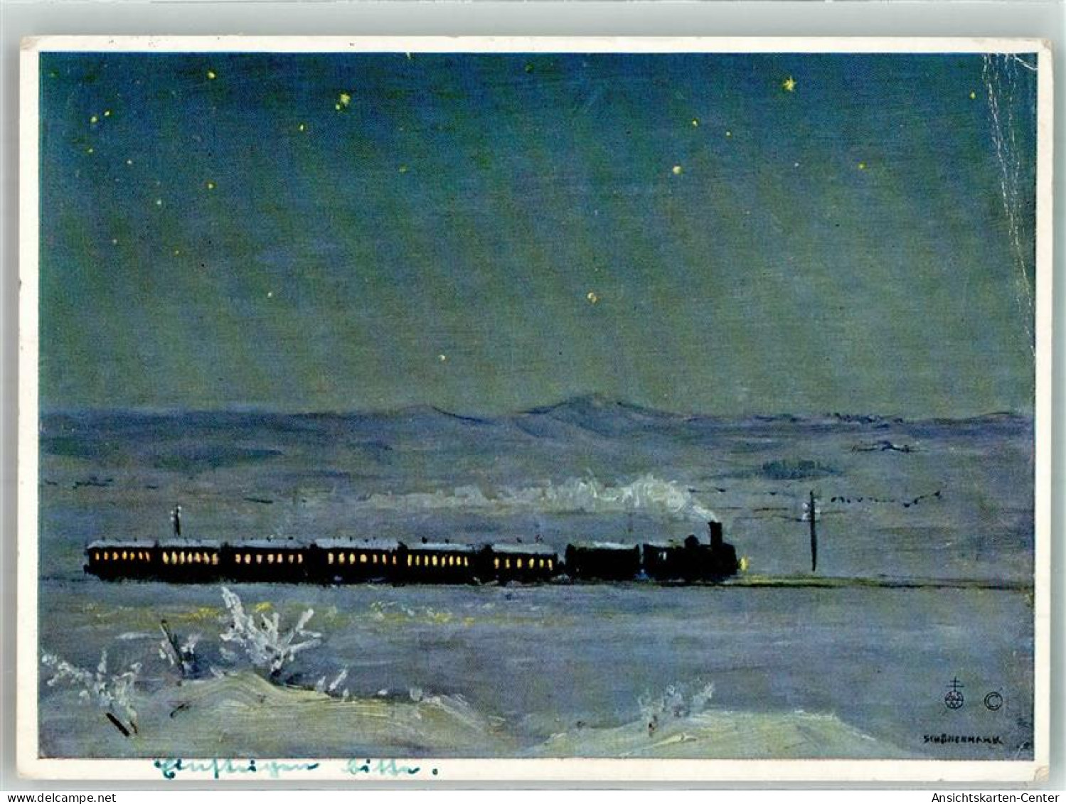39890960 - Neujahr Eisenbahn Verlag Josef Mueller Nr. 14066 Kuenstlerkarte