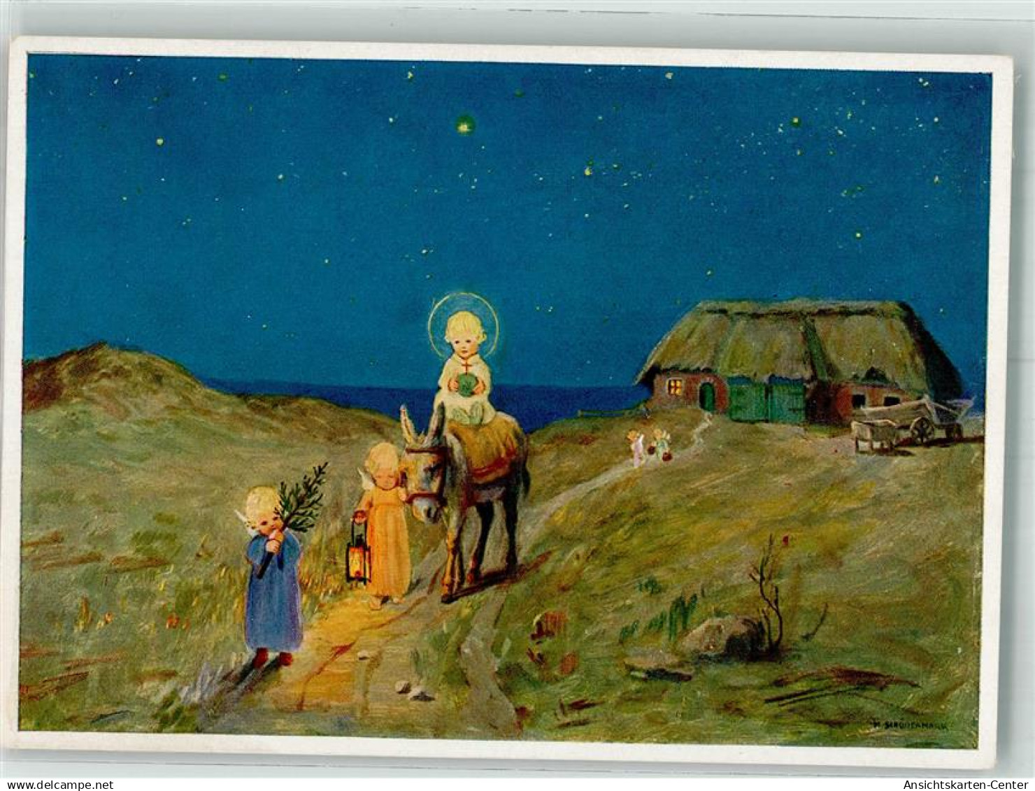 39915036 - Nr. 4562 Weihnachtsglueck  Esel Engel Christkind