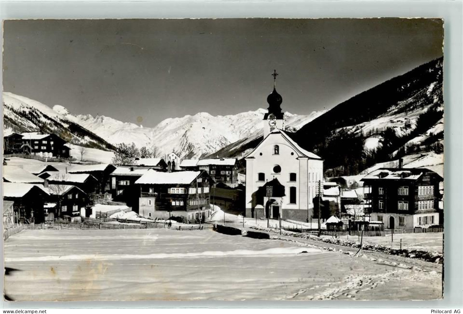 3998 Reckingen VS - Kirche Galenstock Furkapass Muttenhörner Winter - 10611890