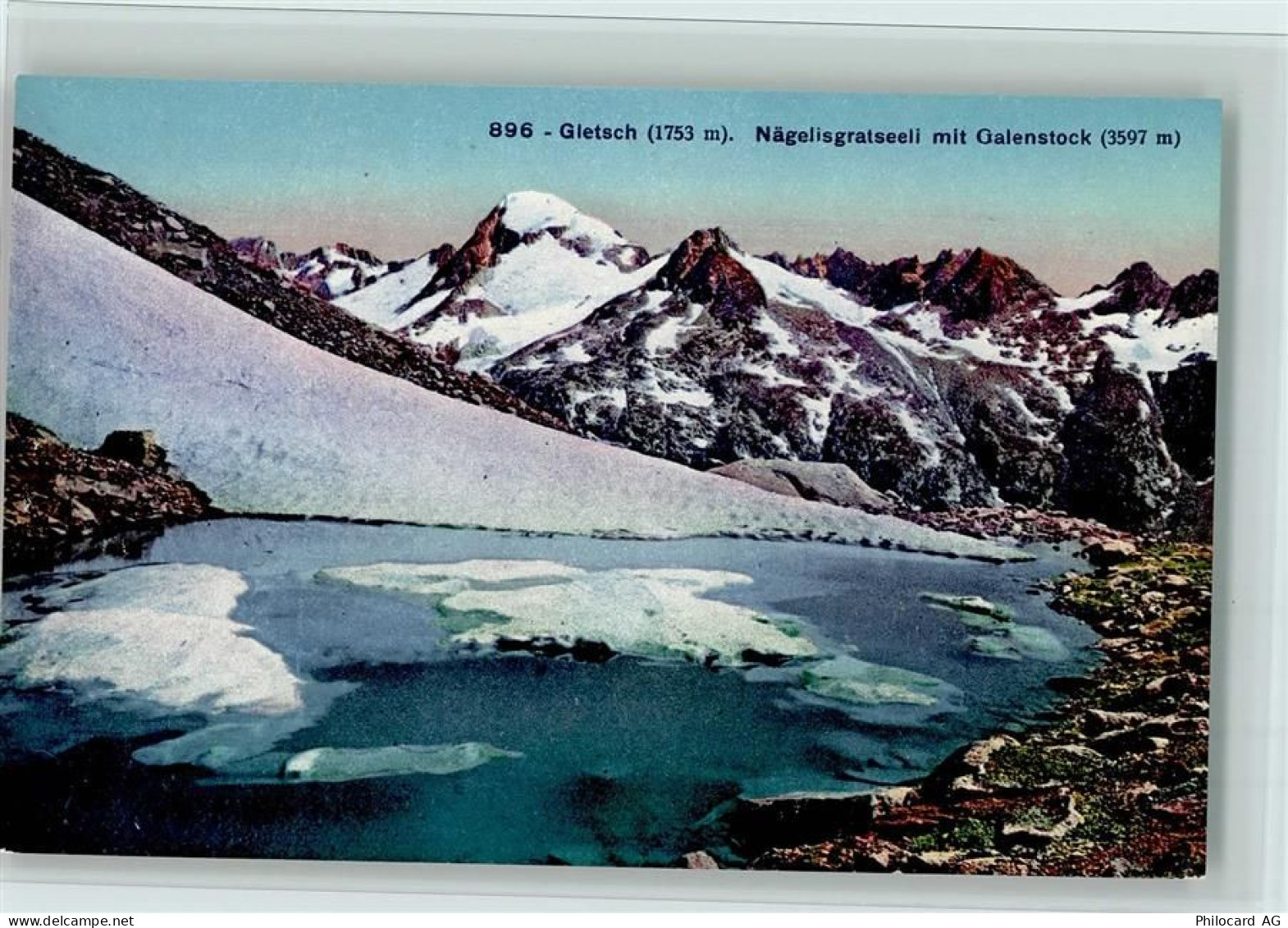 3999 Oberwald - Gletsch Nägelisgratseeli mit Galenstock Winter - 12114379