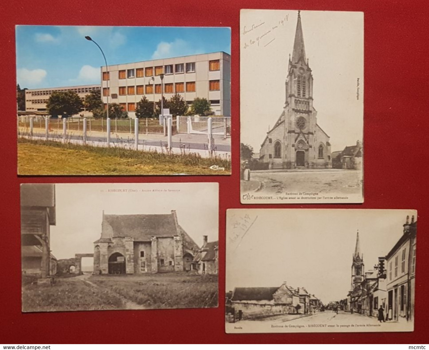 4 cartes  -   Ribecourt   ( 60 . Oise  )