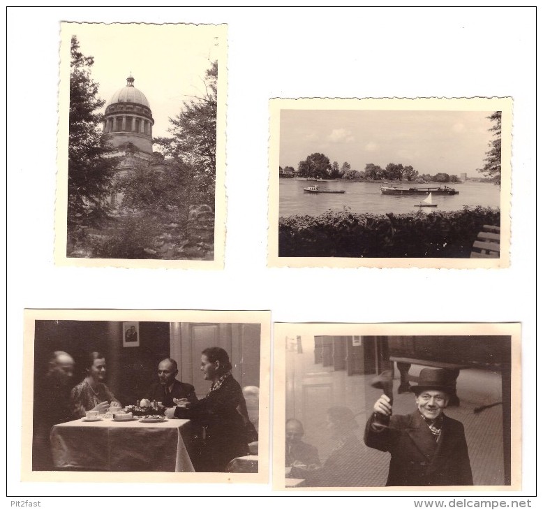 4 Fotos 1939/40 , Dessau a. Elbe , Bahnhof , Mausoleum !!!