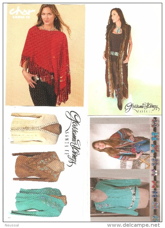 4 postales modernas de tematica ropa-circuladas