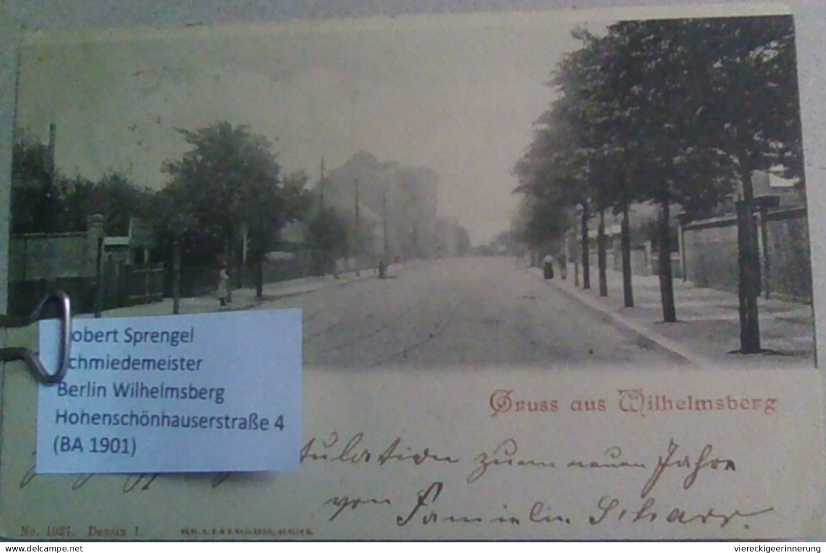! 4 Teile Berlin Wilhelmsberg, Ak, Stempel ehemalige Landgemeinde Hohenschönhausen, heute im Berliner Bezirk Lichtenberg