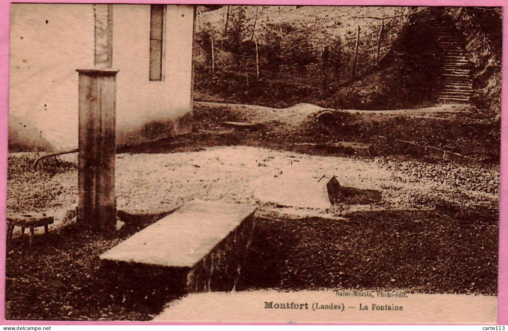 40 - B35527CPA - MONTFORT - La fontaine - Très bon état - LANDES