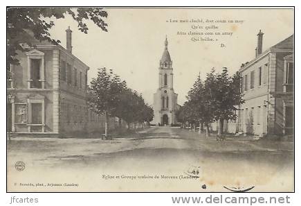 40 - MORCENX - Eglise et Groupe Scolaire de Morcenx