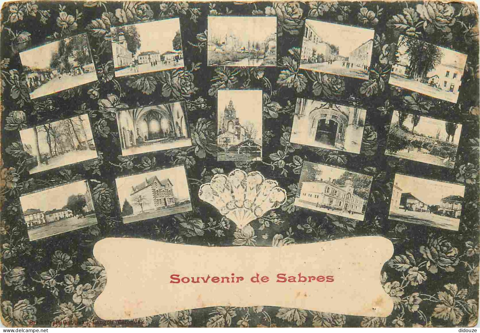 40 - Sabres - Multivues - CPA - Oblitération de 1911 - Voir Scans Recto-Verso