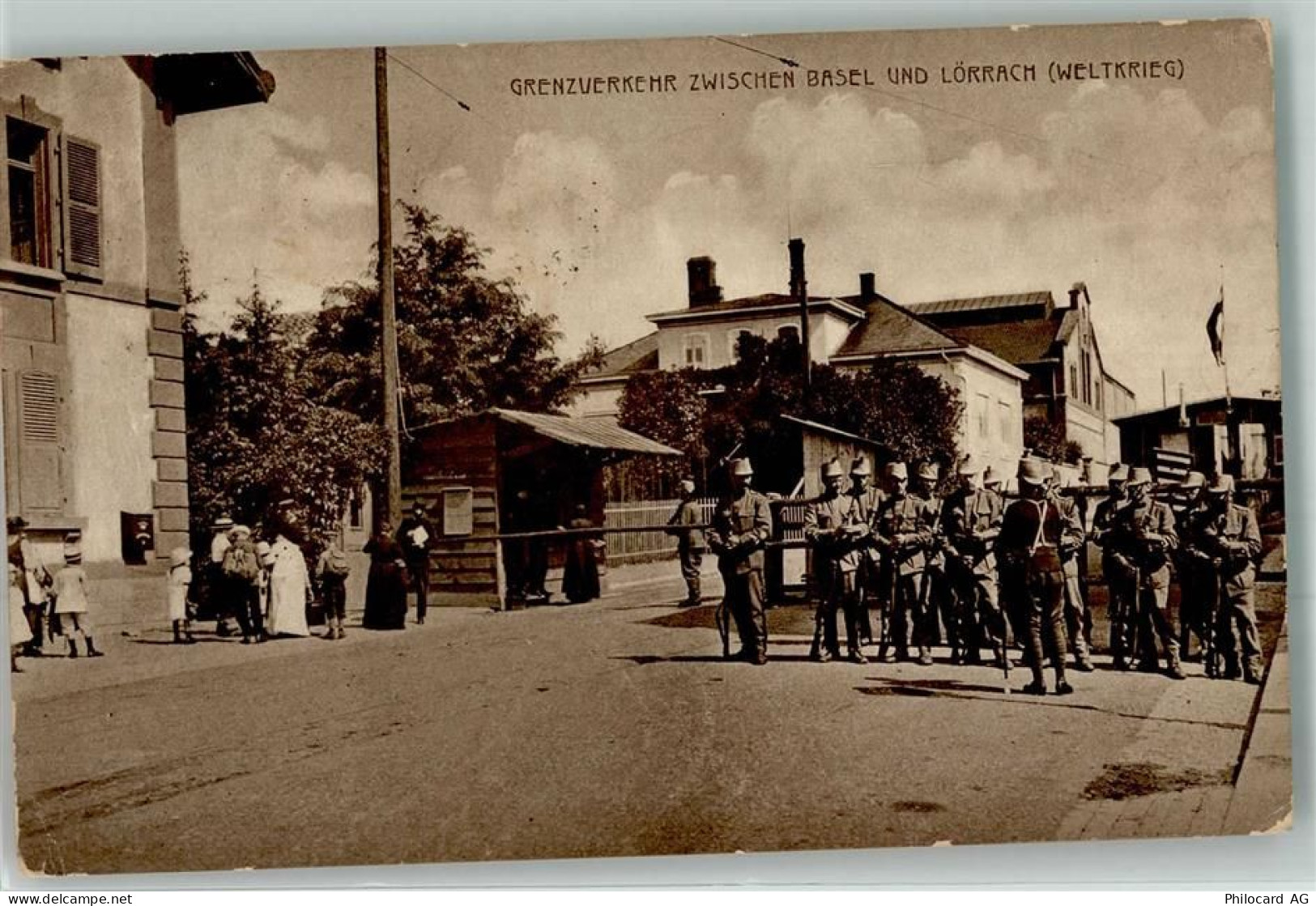4000 Basel Bâle 1922 - Grenze Schweiz-Deutscland Lörrach Militär - 13650773