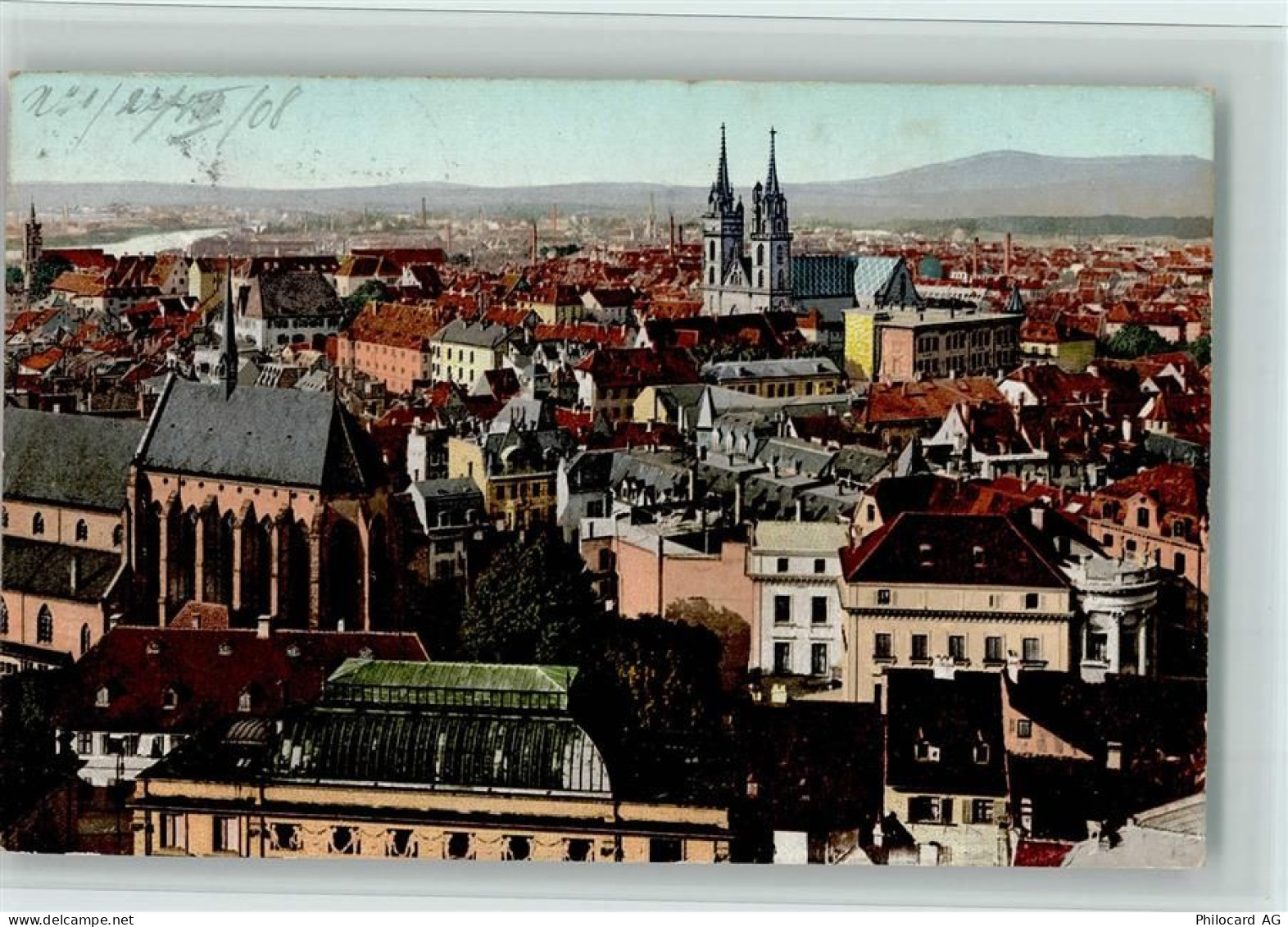 4000 Basel Bâle - Basel mit Münster und Rhein - 12111694