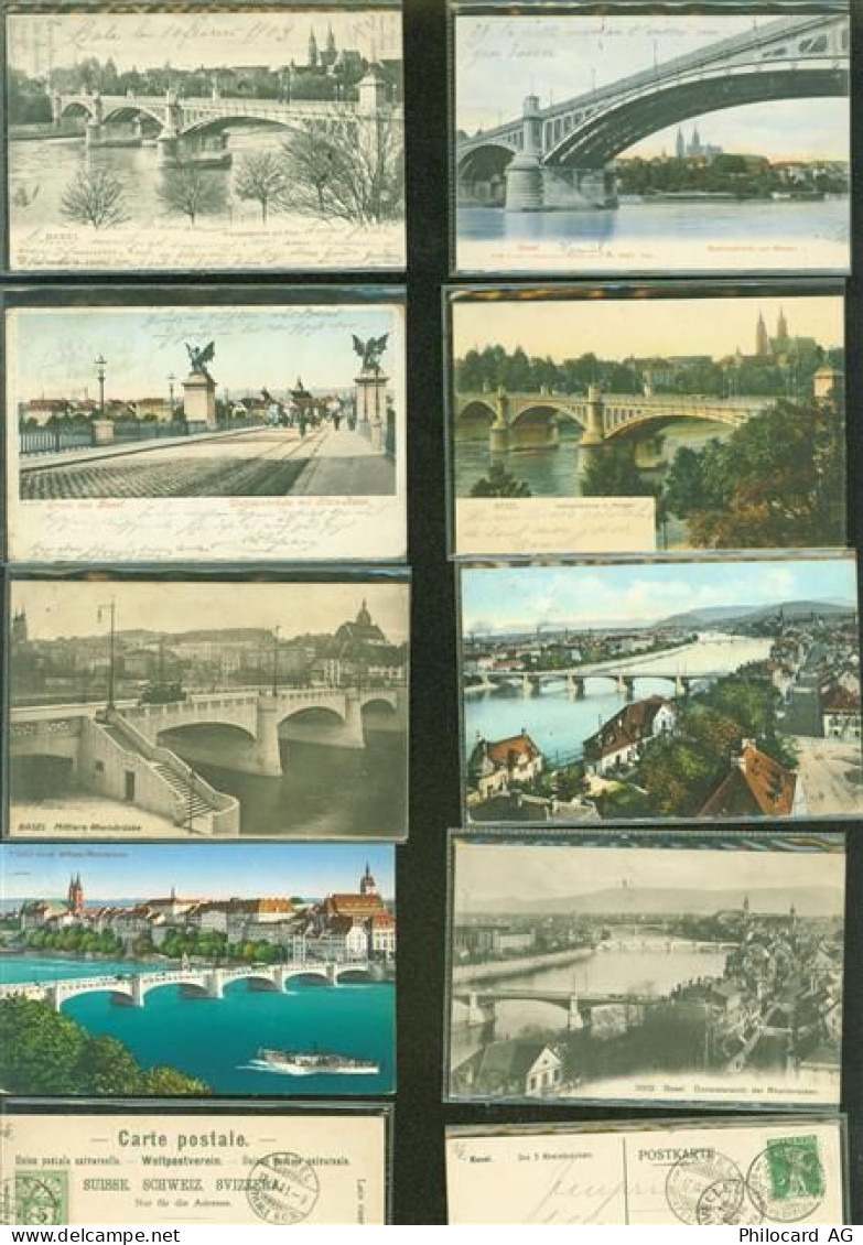 4000 Basel Bâle Lot mit 45AK Brücken - 13820123