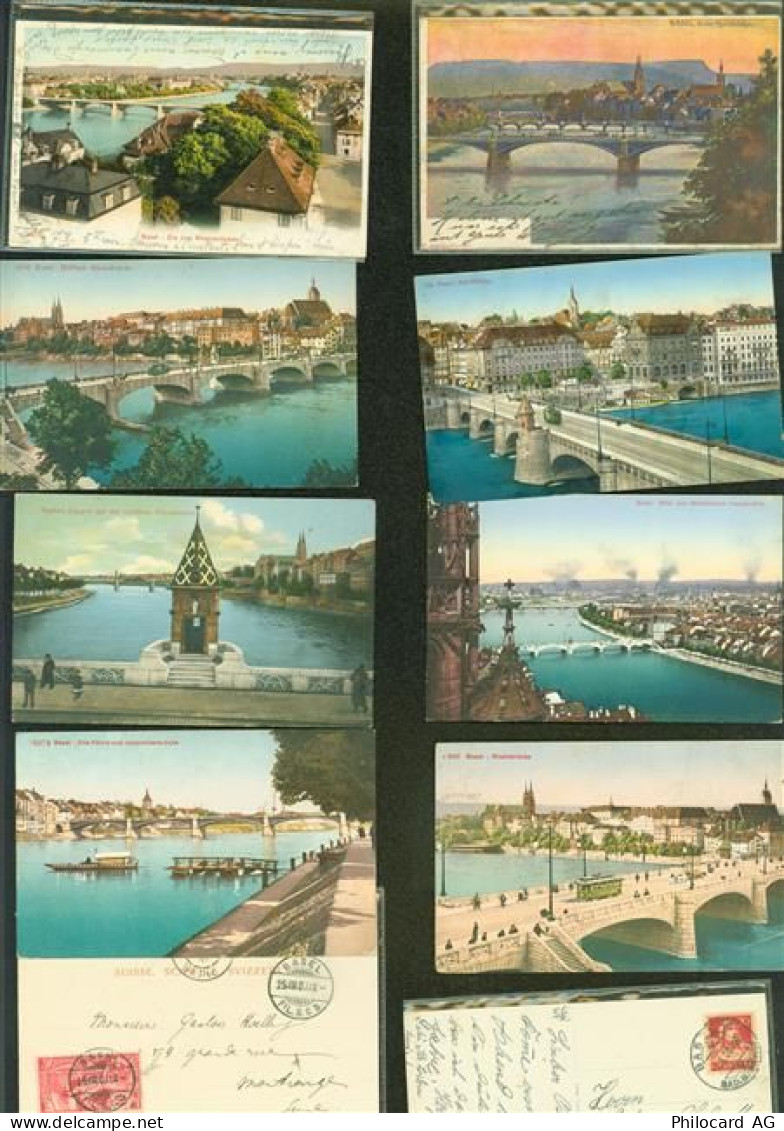 4000 Basel Bâle Lot mit 52 AK Brücken - 13820124