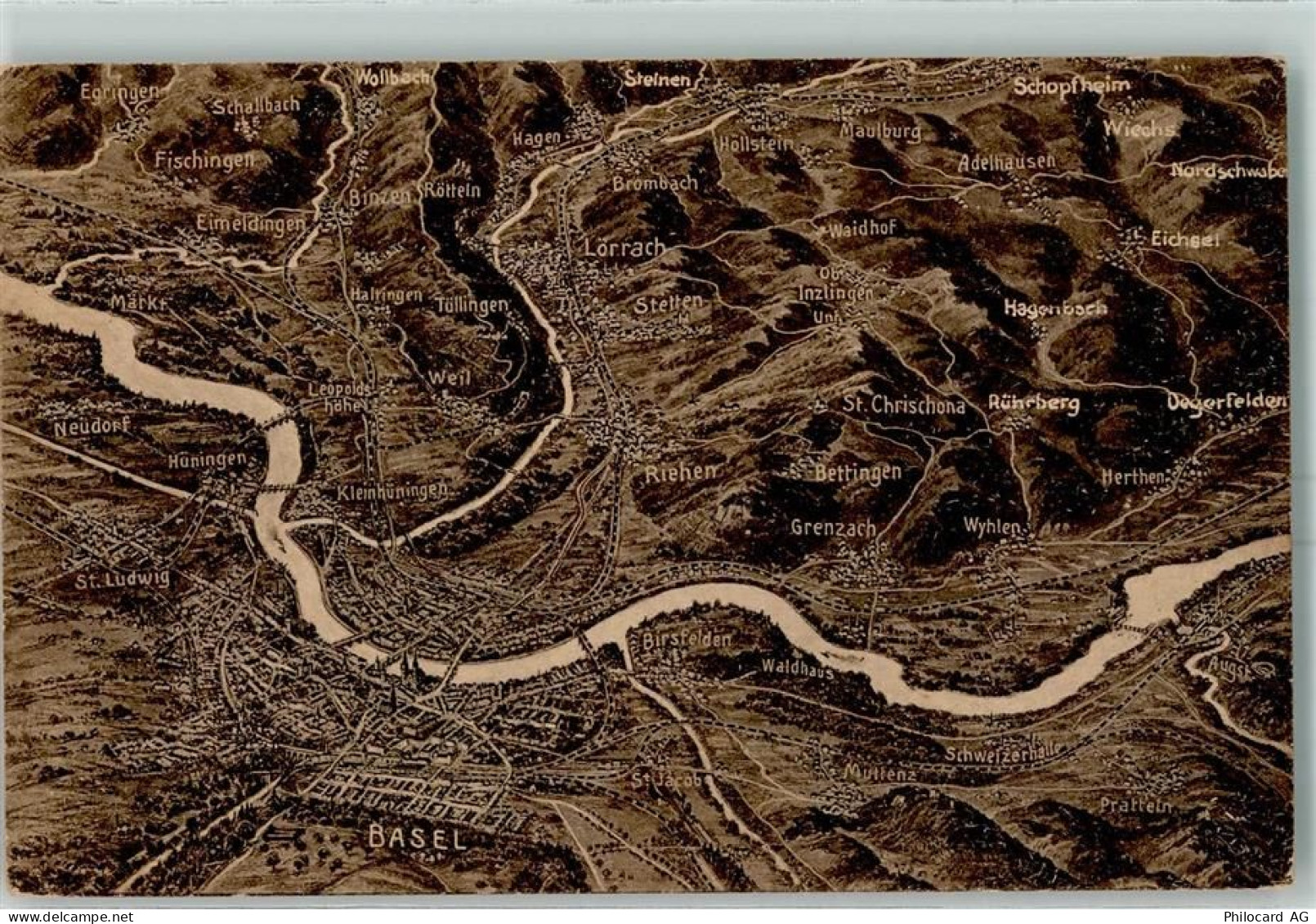 4000 Basel Bâle - Orientierungskarte Basel Umgebung - 10391545