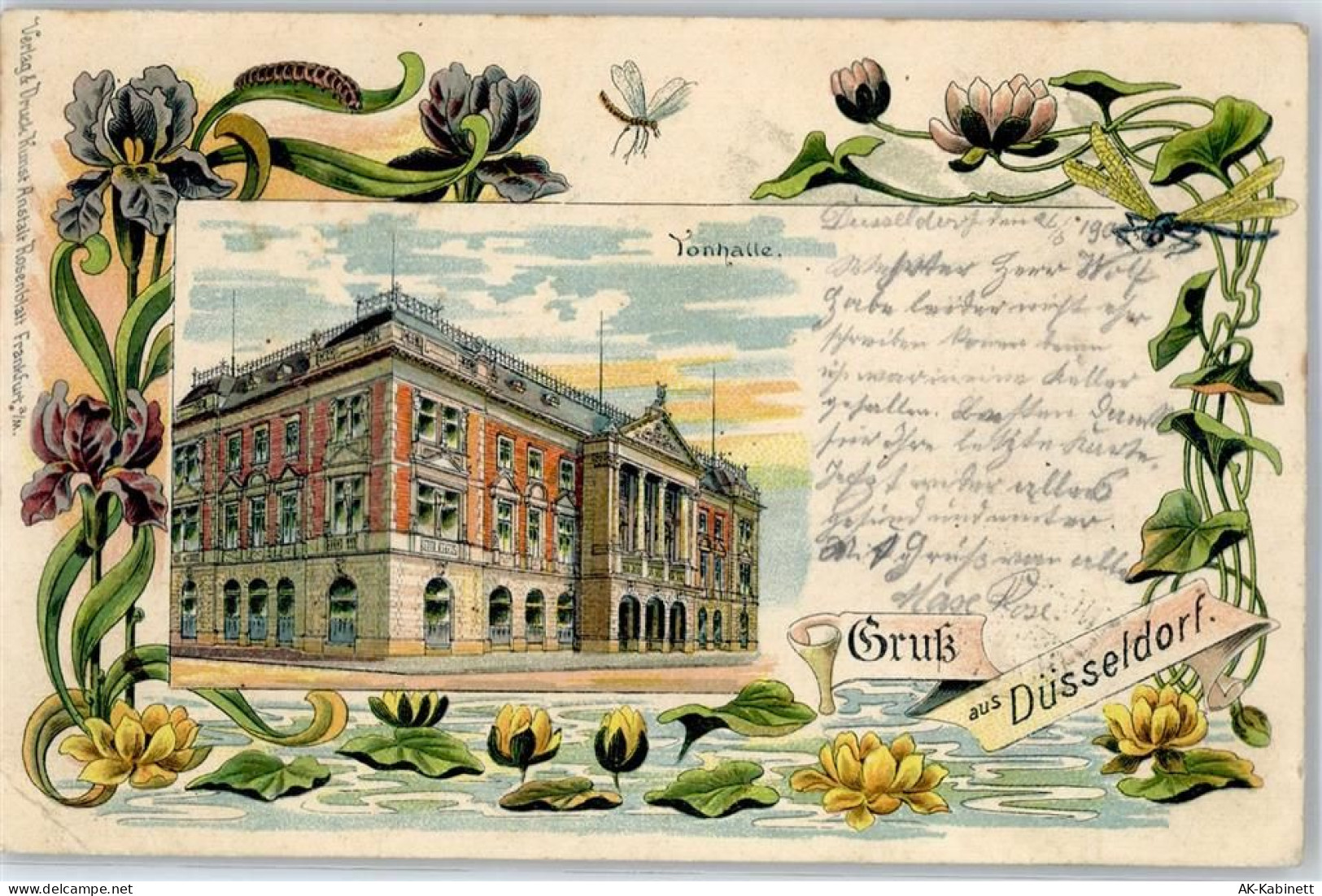 40210 W4000 Düsseldorf 1903 Lithographie Gruß aus Düsseldorf - 51542868
