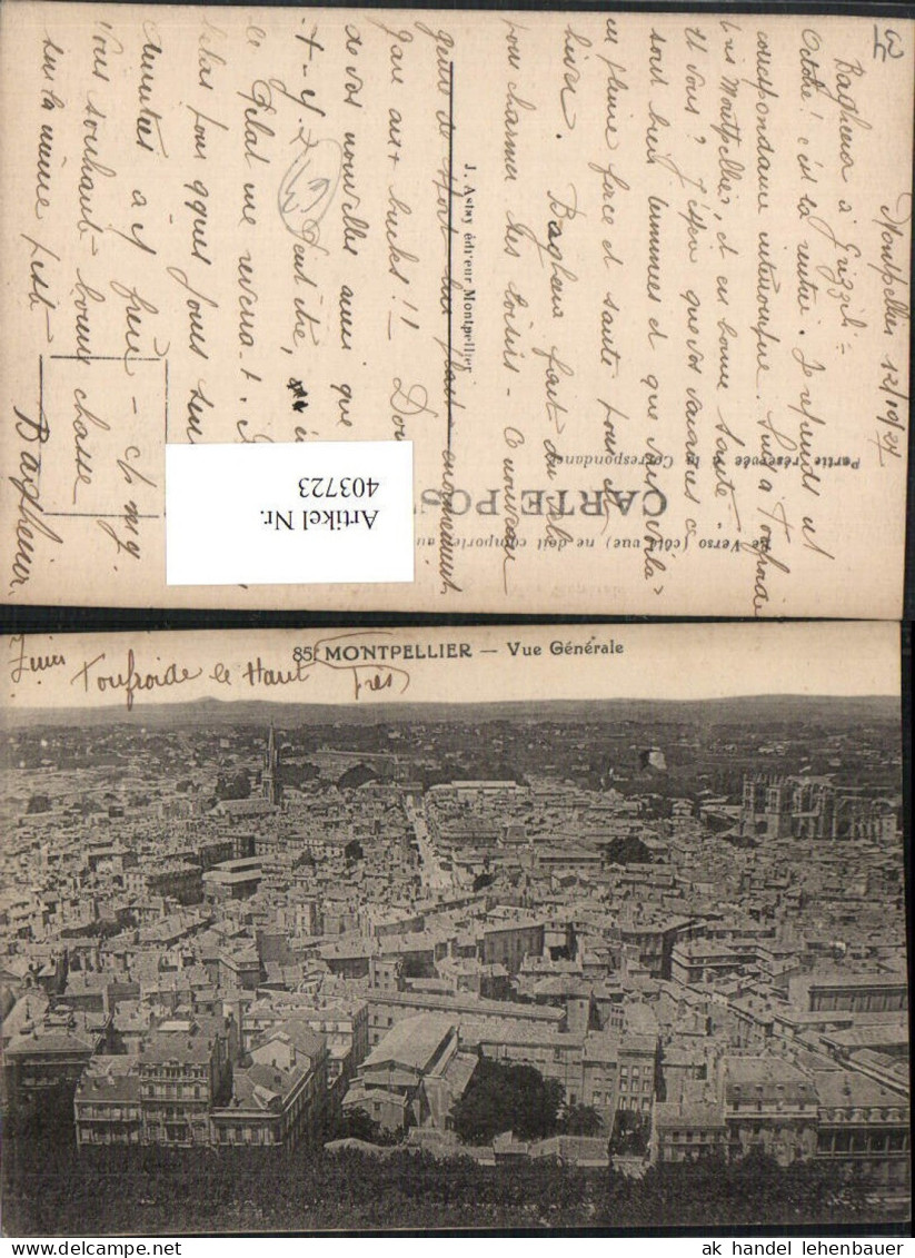 403723,Languedoc-Roussillon Herault Montpellier Vue Generale Totale