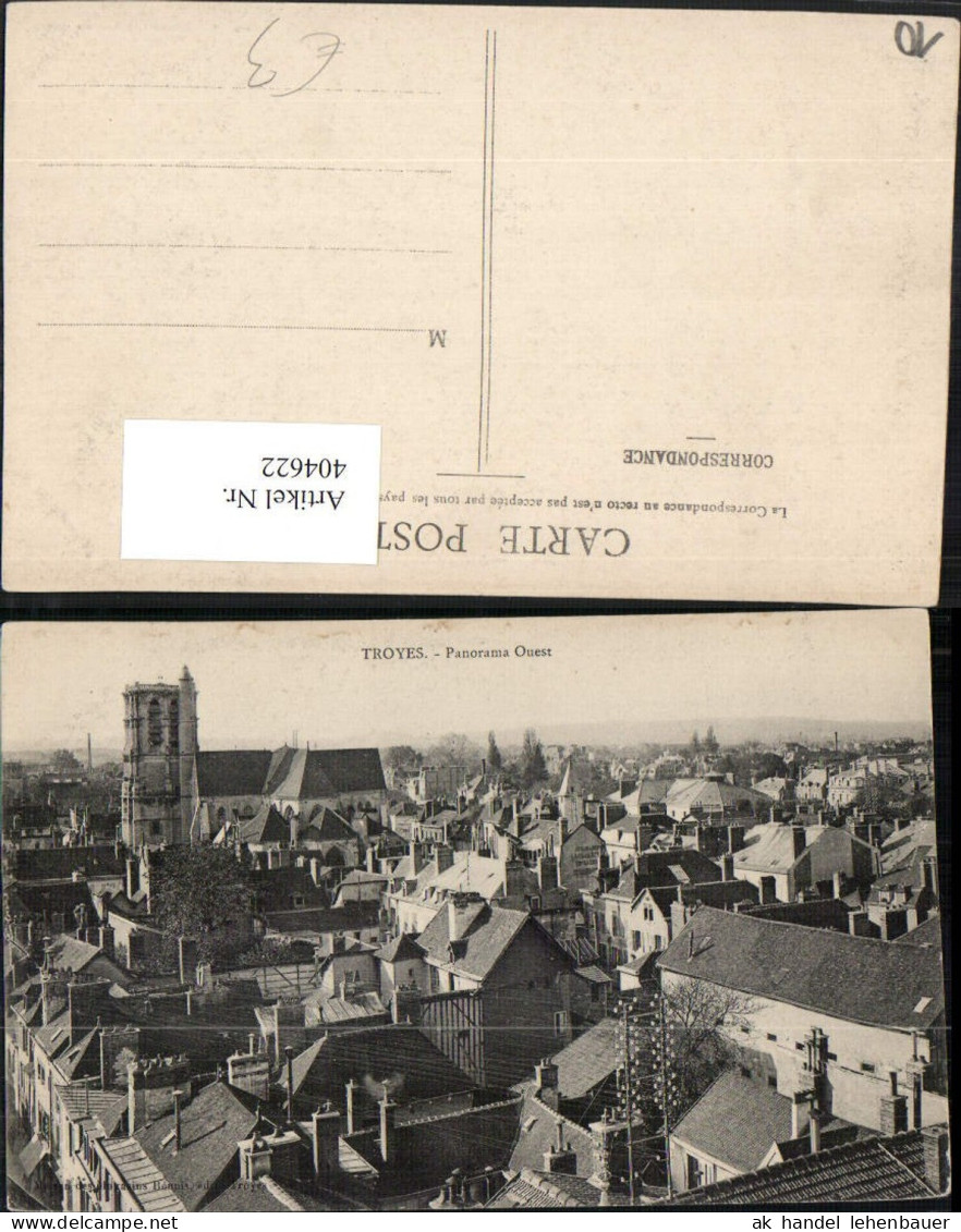 404622,Champagne-Ardenne Aube Troyes Panorama Ouest Teilansicht