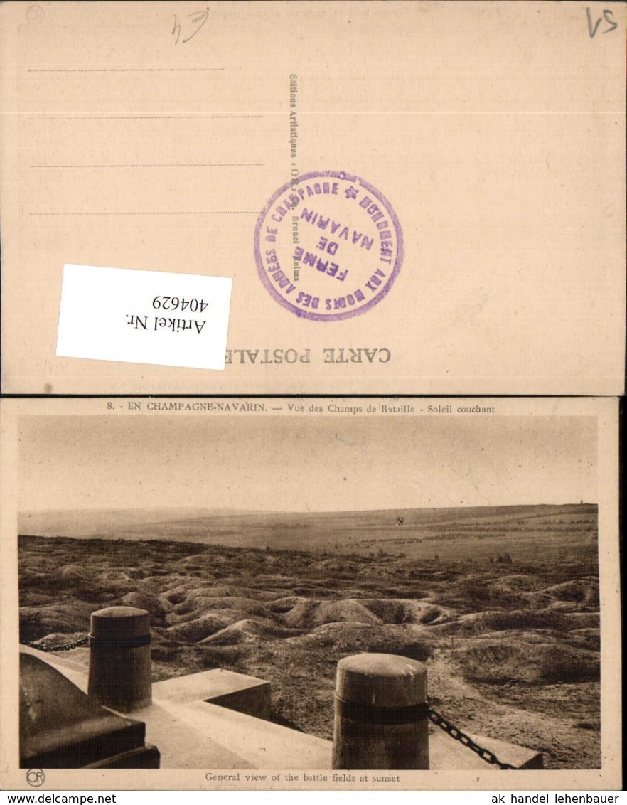 404629,Champagne-Ardenne Marne En Champagne-Navarin Vue des Champs de Bataille