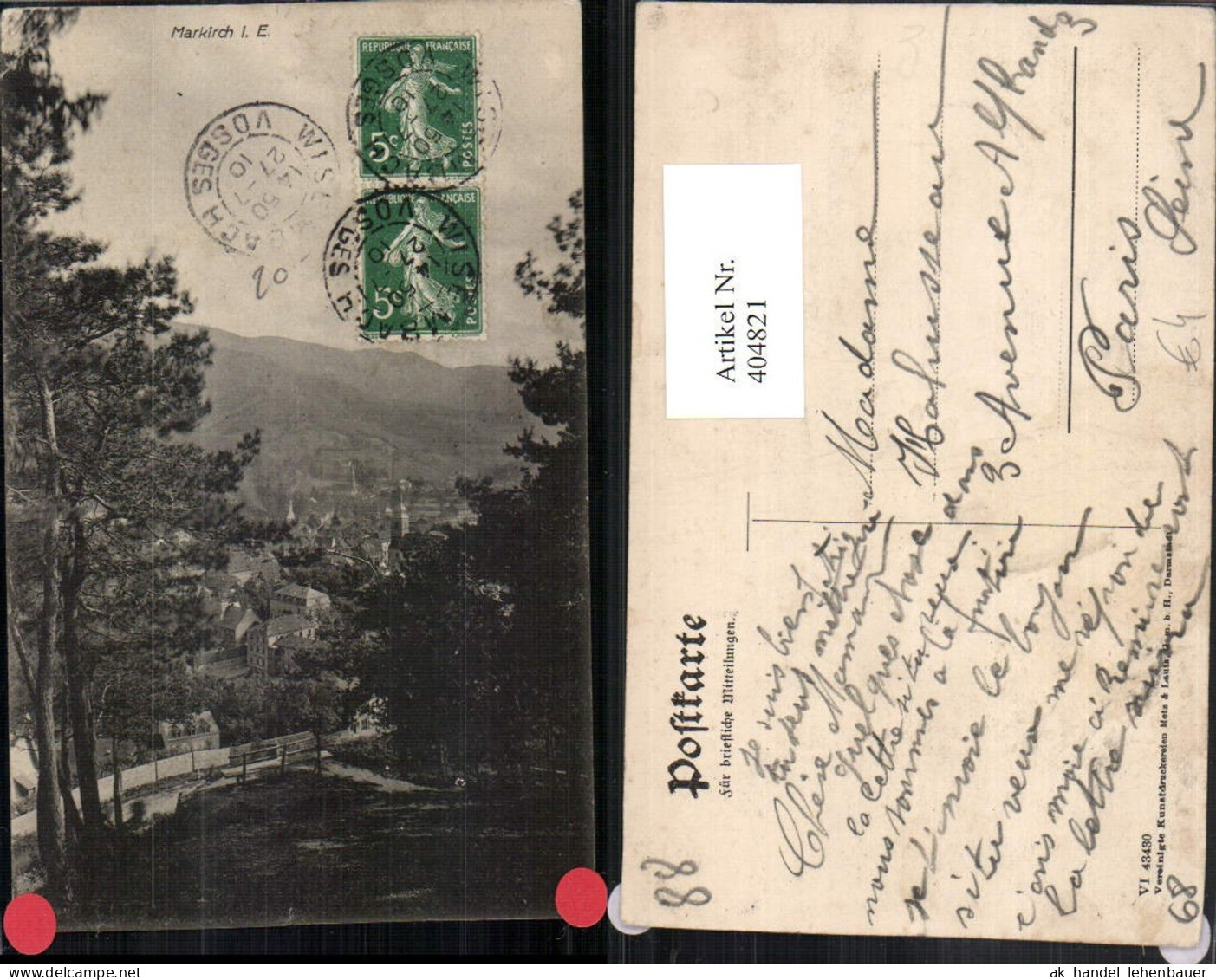 404821,Elsass Haut-Rhin Markirch im Elsass Teilansicht