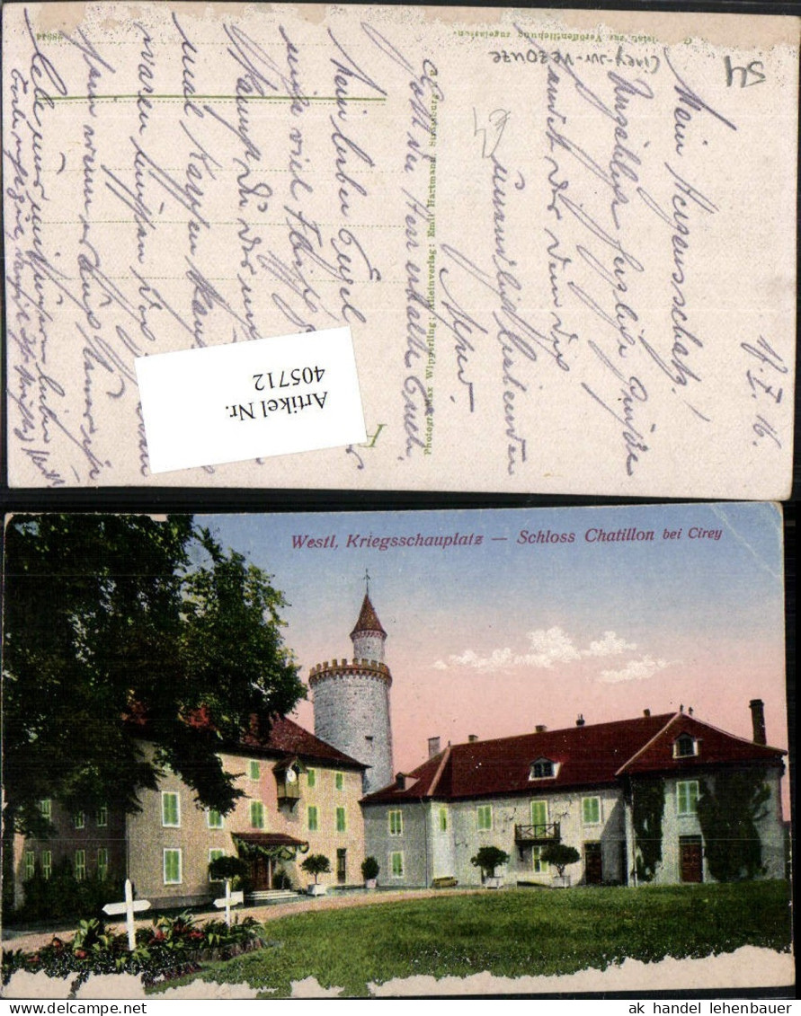 405712,Lothringen Meurthe-et-Moselle Cirey-sur-Vezouze Schloss Chatillon bei Cirey Turm