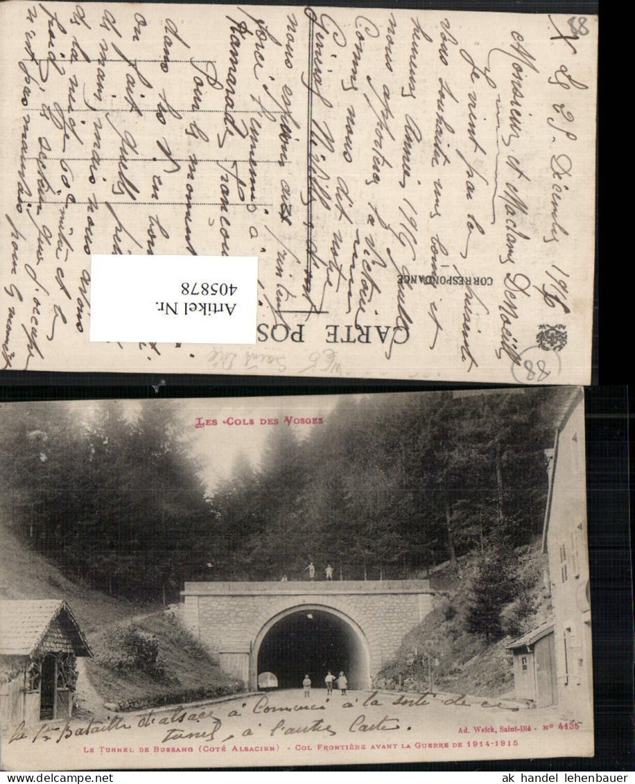 405878,Lothringen Vosges Saint-Die Le Tunnel de Bussang Col Frontiere avant la Guerre
