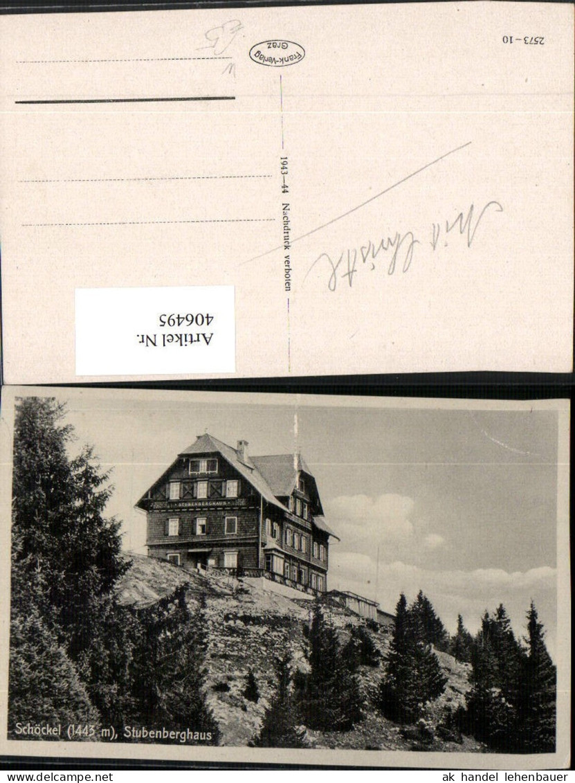 406495,Schöckel Stubenberghaus Berghütte b. St. Radegund