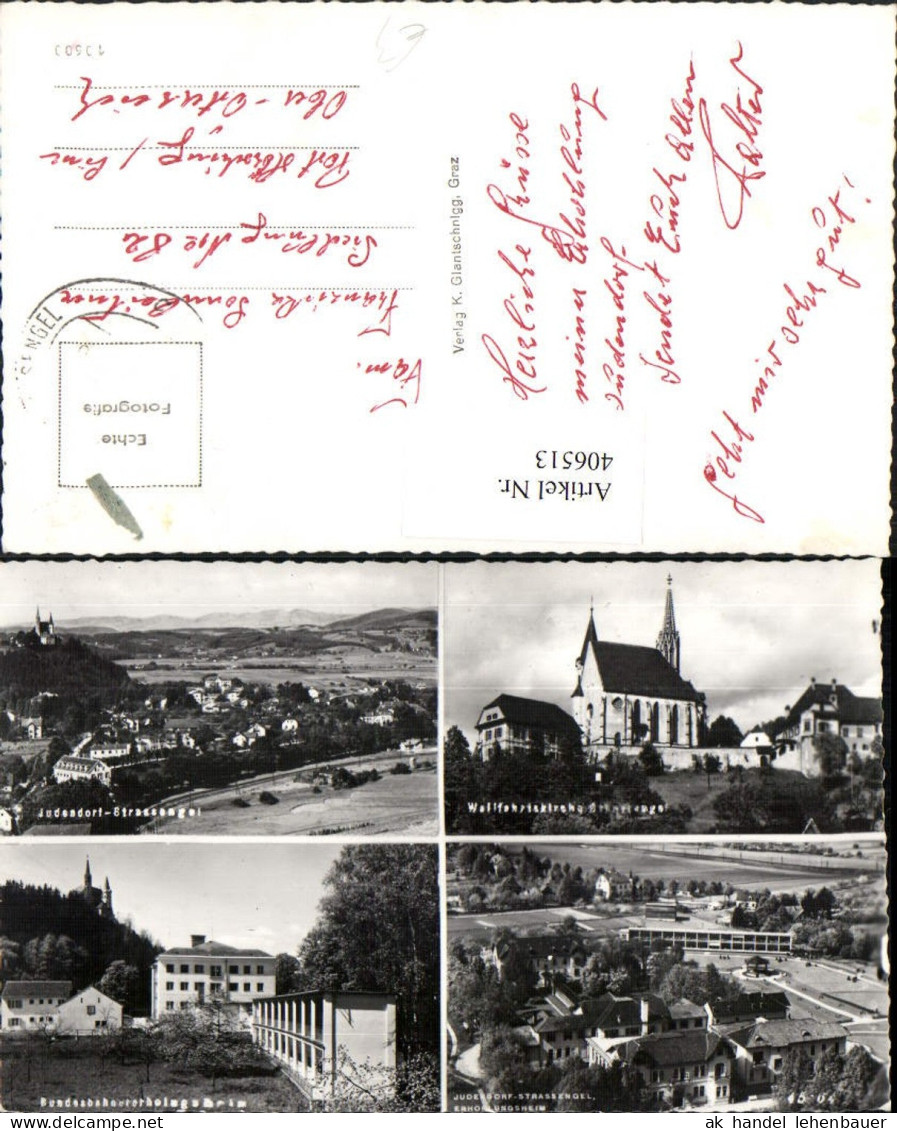 406513,Judendorf-Straßengel Totale Kirche Erholungsheim Mehrbildkarte
