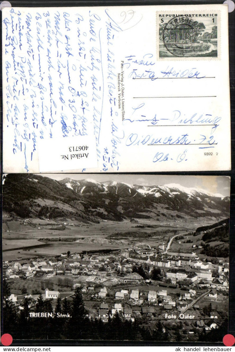 406713,Trieben Totale Bergkulisse pub Foto Oster